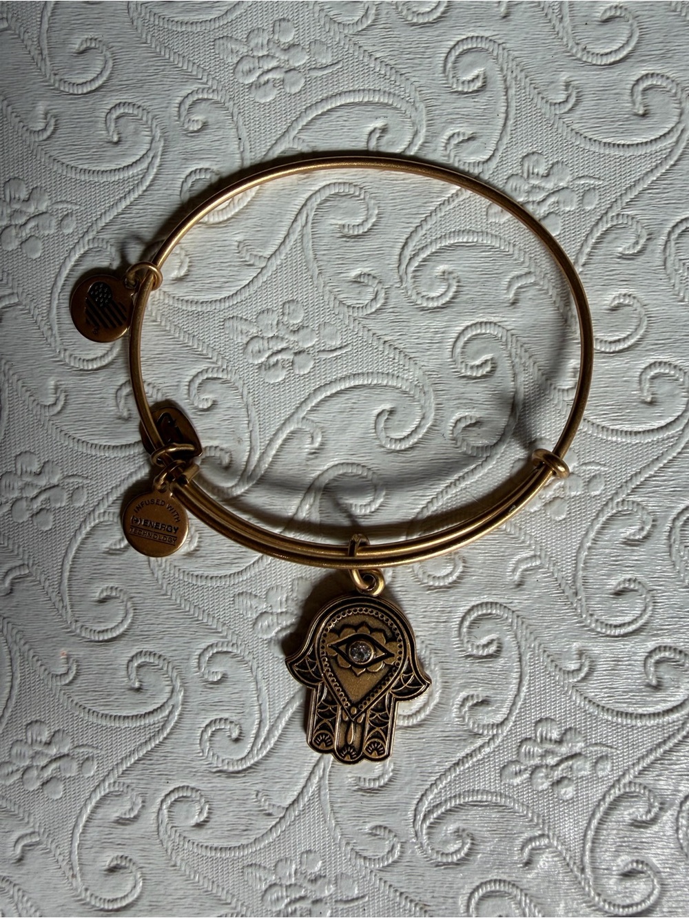 Alex and Ani Gold Hamsa Charm Bangle Bracelet - Alex and Ani Style